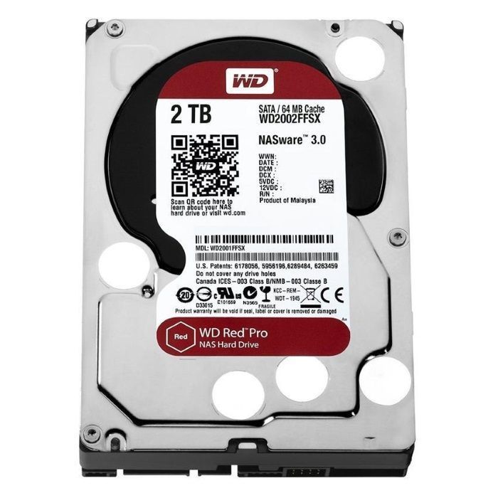 Western Digital HDD SATA-III 2000Gb Red PRO for NAS WD2002FFSX, 7200rpm, 128MB buffer