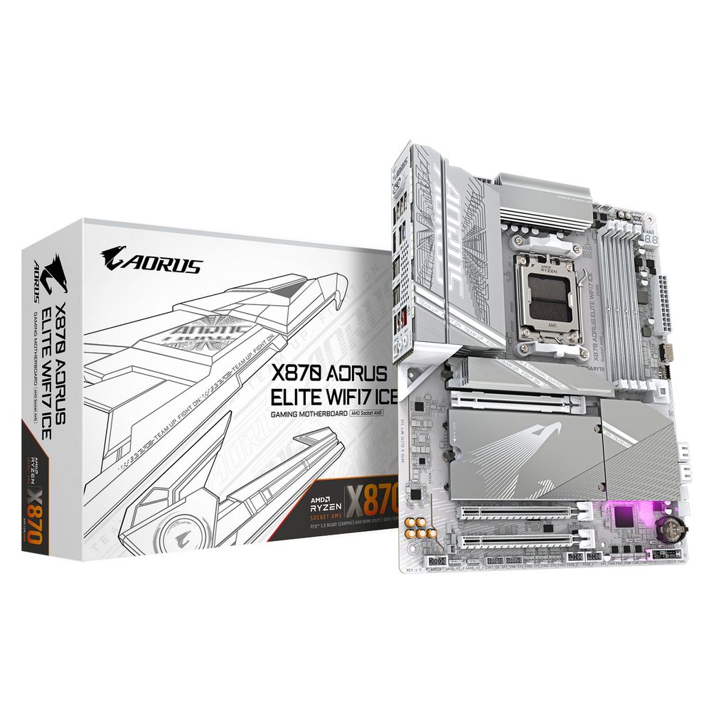 Материнская плата Gigabyte X870 AORUS ELITE WF7 ICE, RTL (X870 AORUS ELITE WIFI7 ICE)