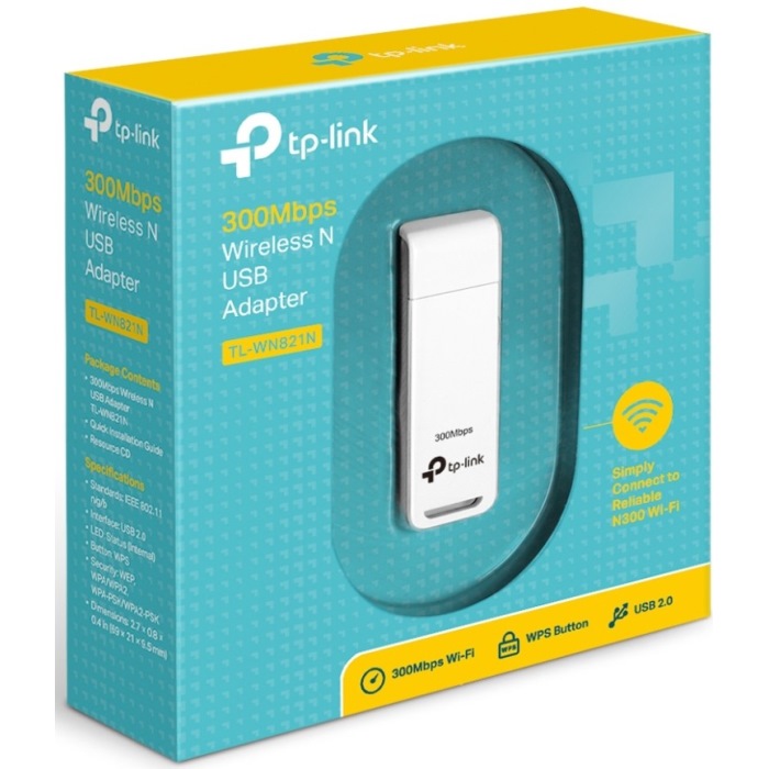 Картинка Wi-Fi адаптер TP-Link TL-WN821N (TL-WN821N) 