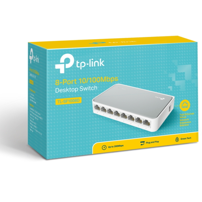 Картинка Коммутатор TP-LINK 8x RJ45 (TL-SF1008D) 