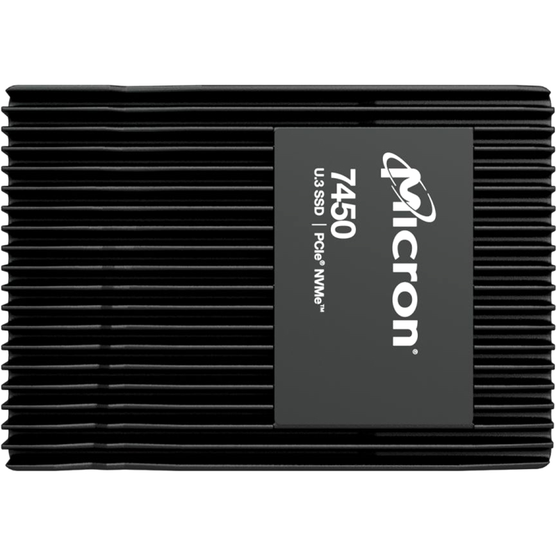 Micron SSD 7450 MAX, 1600GB, U.3(2.5" 15mm), NVMe, PCIe 4.0 x4, 3D TLC, R/W 6800/2700MB/s, IOPs 800 000/250 000, TBW 8700, DWPD 3 (12 мес.) (MTFDKCC1T6TFS-1BC1ZABYY)