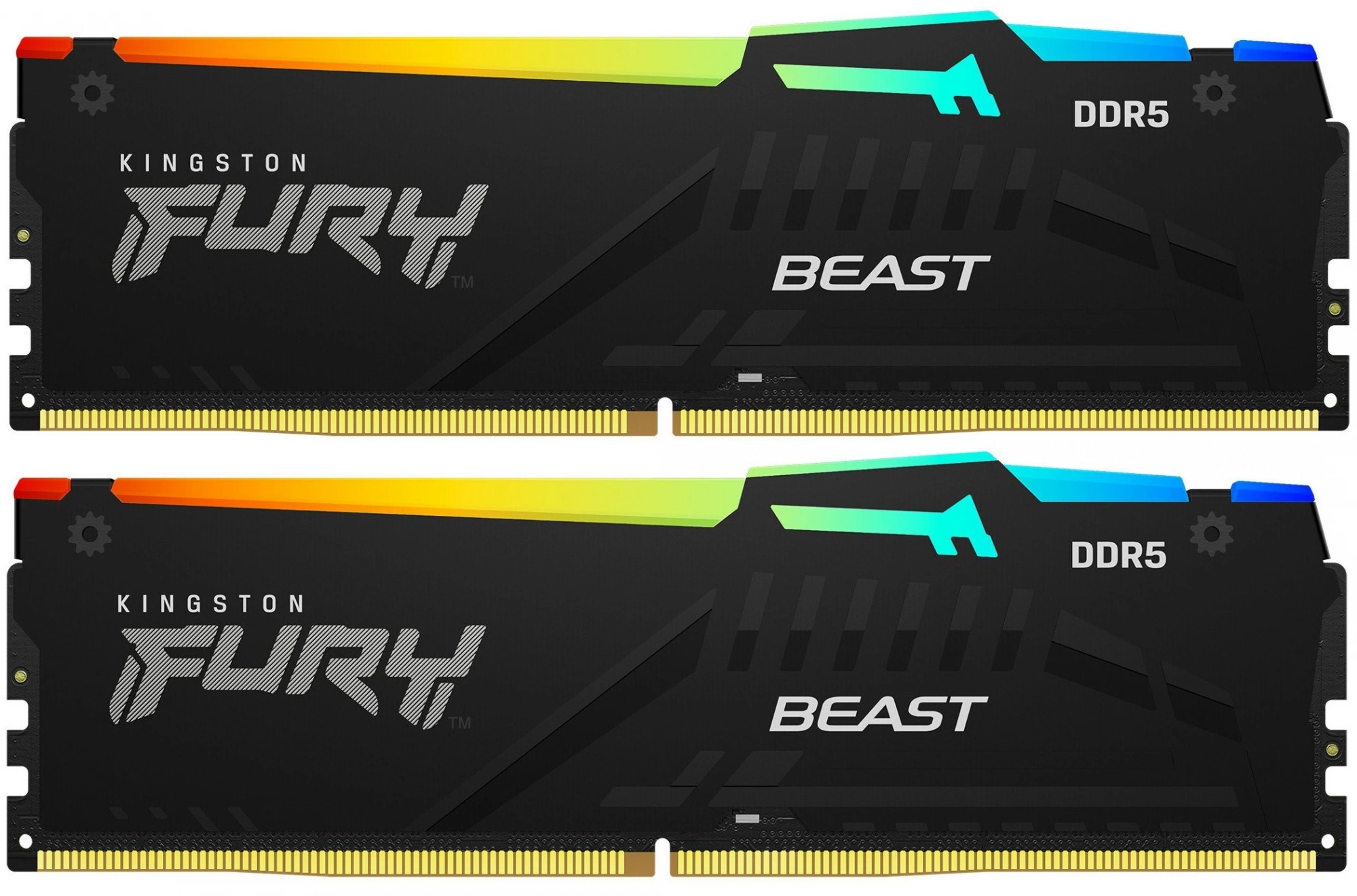 Память DDR5 2x8Gb 6000MHz Kingston KF560C36BBEAK2-16 Fury Beast RGB RTL Gaming PC5-48000 CL36 DIMM 288-pin 1.35В single rank с радиатором Ret