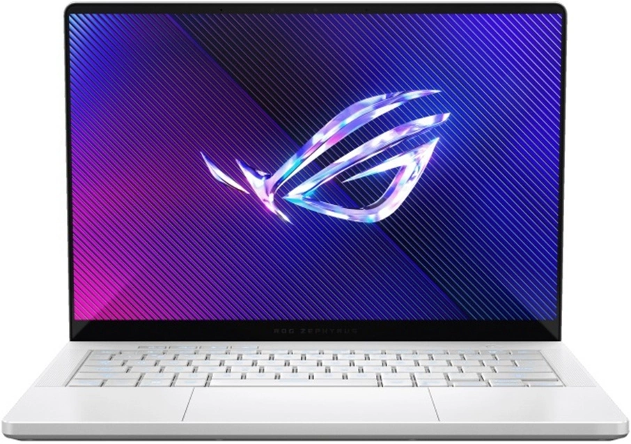 Ноутбук ASUS ROG Zephyrus G14 GA403UI-QS094W 14"(2880x1800 OLED 120Hz)/ AMD Ryzen 9 8945HS/ 32Gb/ 1024 SSD/ noDVD/ RTX 4070 8Gb/ BT/ WiFi/ 73WHr/ 1.5kg/ Platinum White/ Win11Home (90NR0HX2-M004J0)