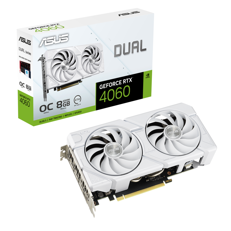 Видеокарта/ DUAL-RTX4060-O8G-EVOWHITE (90YV0JCB-M0NA00)