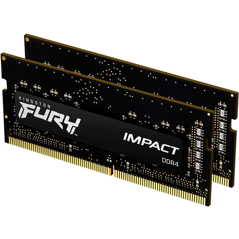 SO-DIMM DDR 4 DIMM 32Gb PC25600, 3200Mhz, Kingston FURY Impact (Kit of 2) (KF432S20IBK2/32) (retail)