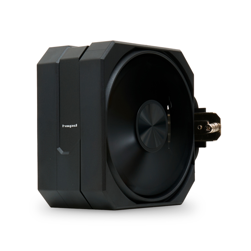 Кулер для процессора/ HSPD A116 BLACK (250W, 4-pin PWM, 155mm, Al/Cu, 6x6mm, 1x120mm, 68CFM, 25dBA, 1650RPM, S: 1851/1700/1200/20XX/115X/13XX, AM5/AM4/AM3/AM2/AM3+/AM2+/FM2/FM1, black) (A116-BK)