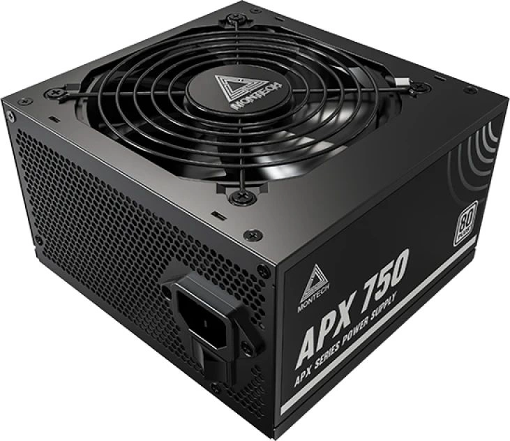 Блок питания Montech ATX 750W APX 750 80 PLUS WHITE (20+4pin) APFC 120mm fan 6xSATA Cab Manag RTL (XWYA11-750W)