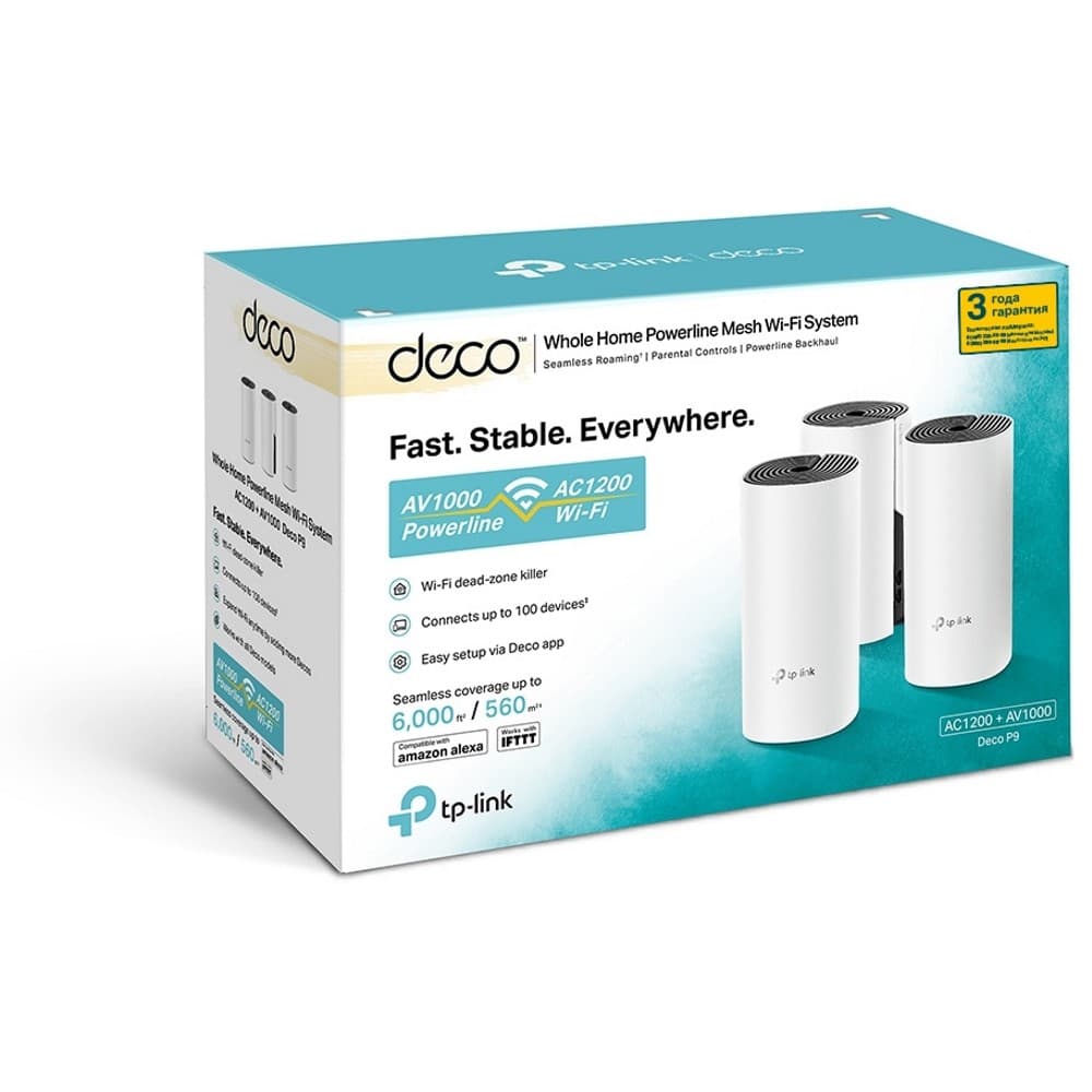 Картинка Комплект точек доступа TP-Link Deco P9 3 шт. (DECO P9(3-PACK)) 