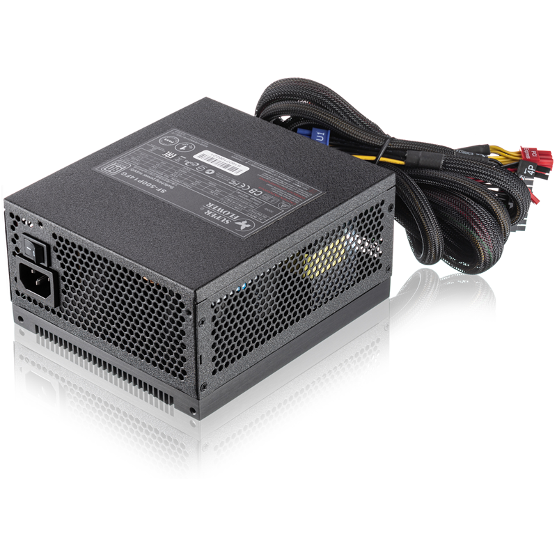 блок питания 500 Ватт/ Super Flower Power Supply Golden Silent Platinum, 500W, ATX, Fanless, 6xSATA, 4xPCI-E(6+2), APFC, 80+ Platinum, Semi-Modular (SF-500P14FG)