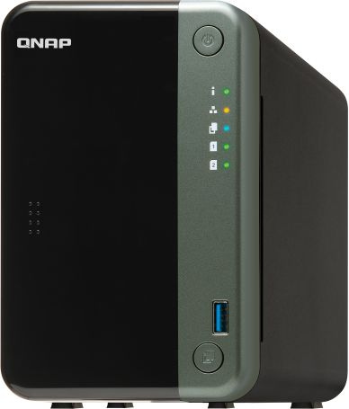 Сетевое хранилище без дисков SMB QNAP TS-253D-4G Сетевой RAID-накопитель, 2 отсека 3,5"/2,5", 2 порта 2,5 GbE BASE-T, HDMI-порт. Intel Celeron J4125 2,0 ГГц (2,7 ГГц), 4 ГБ DDR4.