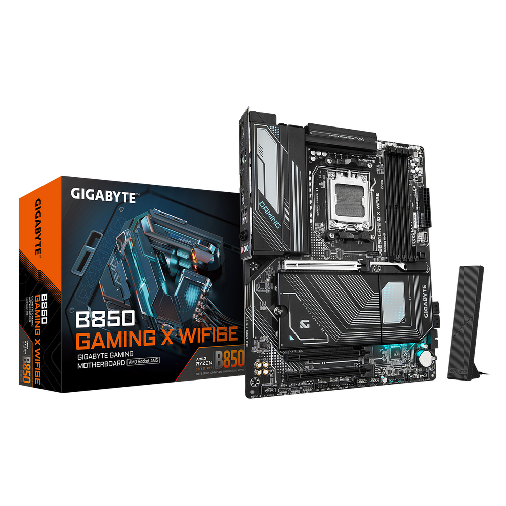 Материнская плата Gigabyte B850 GAMING X WIFI6E SocketAM5 AMD B850 4xDDR5 ATX AC`97 8ch(7.1) 2.5Gg RAID+DP