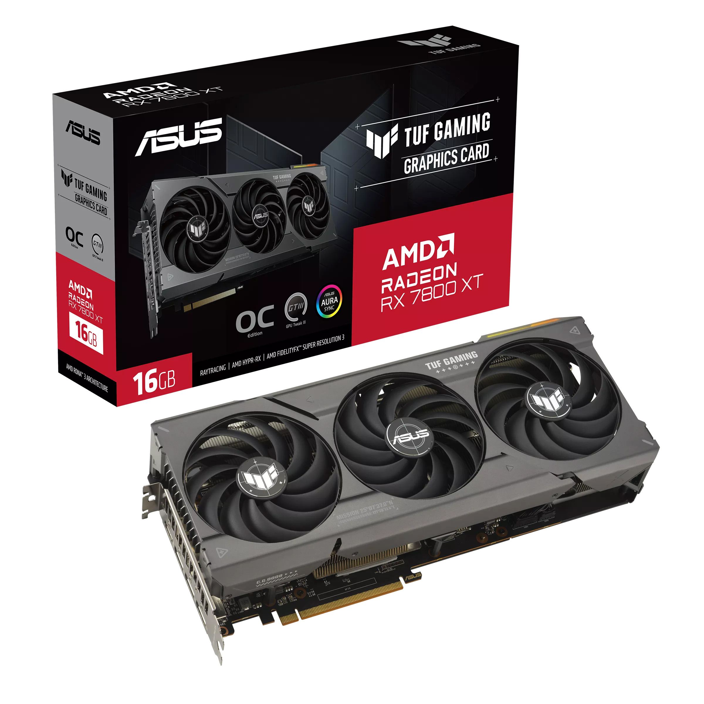 TUF-RX7800XT-O16G GAMING /RX7800XT,HDMI*1,DP*3,16G,D6 (90YV0JJ0-M0NA00)