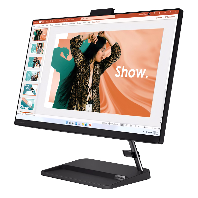 Моноблок/ Lenovo IdeaCentre AIO 3 24IAP7 23.8"(1920x1080 IPS)/Intel Core i5 12450H(2Ghz)/16384Mb/512SSDGb/noDVD/Int:Intel UHD Graphics/Cam/BT/WiFi/war 1y/7.03kg/black/noOS + RU kbd, mouse USB (F0GH011YRU)