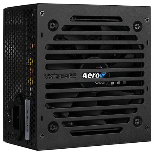 Aerocool 350W Retail VX PLUS 350 ATX v2.3 Haswell, fan 12cm, 500mm cable, power cord, 20+4P, 4+4P, PATA x2, SATA x2, FDD