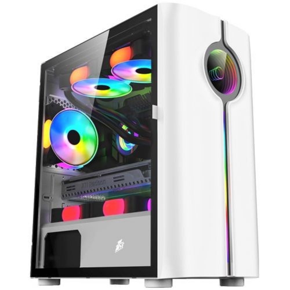 1STPLAYER Корпус INFINITE SPACE IS3 White / mATX, TG / 1x120mm RGB fan inc. / IS3-WH-1F2-W