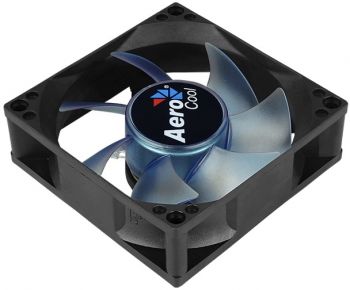 Вентилятор Aerocool Motion 8 Blue-3P 80x80mm черный/белый 3-pin 25dB 90gr Ret (MOTION 8 BLUE-3P 80)