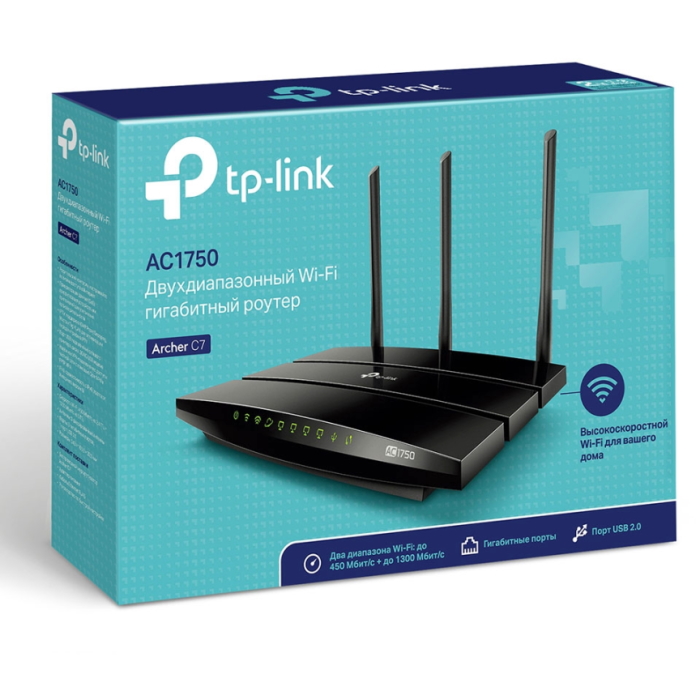 Картинка Роутер TP-Link AC1750 (ARCHER C7) 