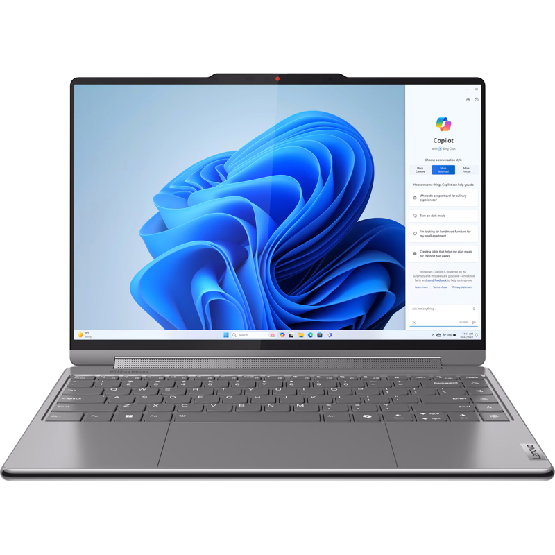 Ноутбук/ Lenovo Yoga 9 2-in-1 14IMH9 14"(3840x2400 OLED)/Touch/Intel Core Ultra 7 155H(1.4Ghz)/32768Mb/1024SSDGb/noDVD/Int:Intel Arc graphics/Cam/BT/WiFi/75WHr/war 1y/1.32kg/luna grey/Win11Home + 65W, Pen, RU kbd (83AC005ERK)