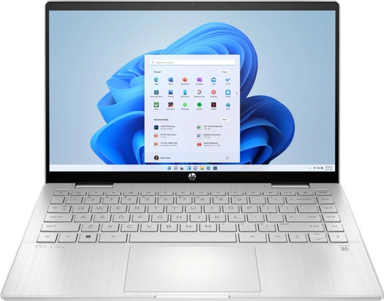 Ноутбук HP Pavilion x360 14-ek1015ci Core i7 1355U 16Gb SSD512Gb Intel Iris Xe graphics 14" IPS Touch FHD (1920x1080) Free DOS silver WiFi BT Cam (84J78EA)