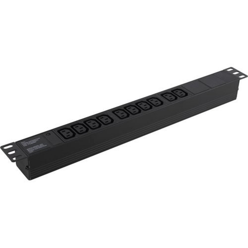 Exegate EX280861RUS Блок розеток ExeGate ServerPro PDU-19H003 Al-10C13-C14, 19",1U,алюм, 10 IEC 320 C13, С14