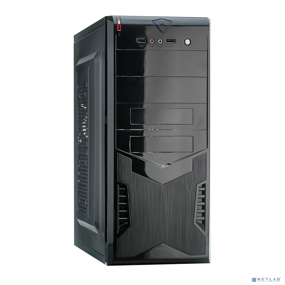 Exegate EX280385RUS Корпус Miditower Exegate CP-604 Black, ATX, , 2*USB, Audio