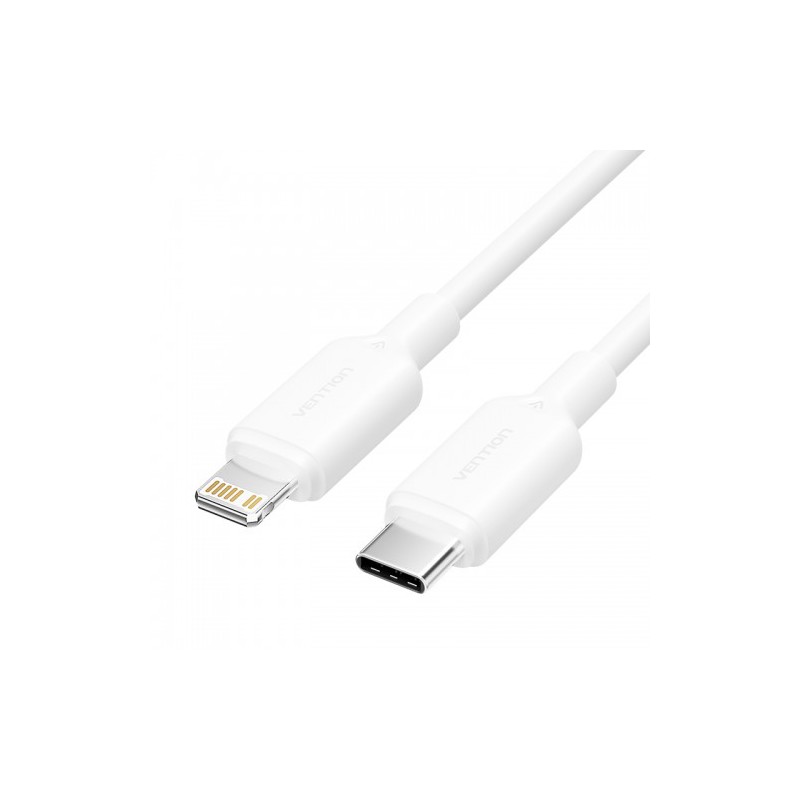 Кабель Vention USB 2.0 CM/ Lightning 8M для iPad/ iPhone 3A - 1м. Белый (LAKWF)