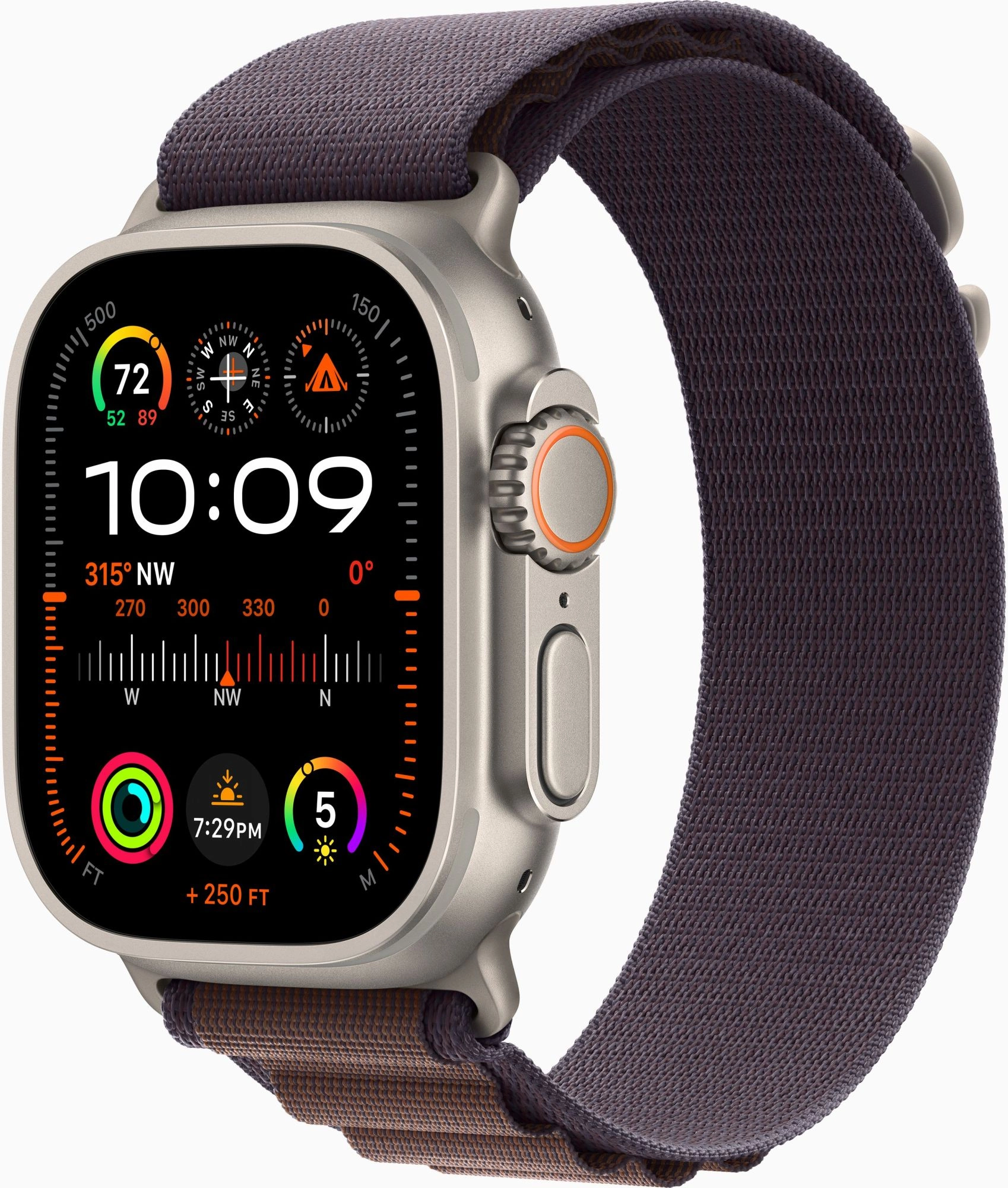 Смарт-часы Apple Watch Ultra 2 A2986 49мм OLED корп.титан Alpine loop рем.индиго разм.брасл.:130-160мм (MRER3LW/ A) (MRER3LW/A)