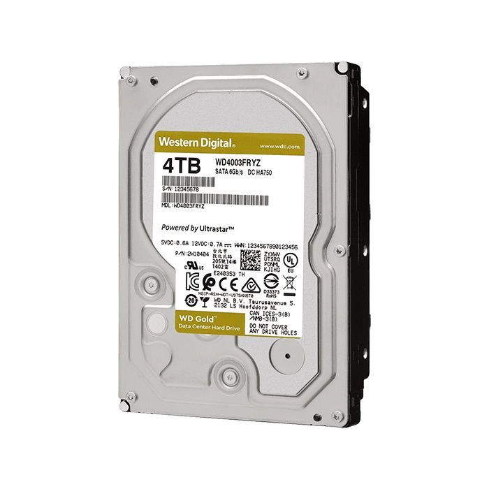 Жесткий диск HDD Western Digital GOLD 3.5" 4TB SATA 6GB/ S 7200RPM 128MB (WD4003FRYZ WDC)