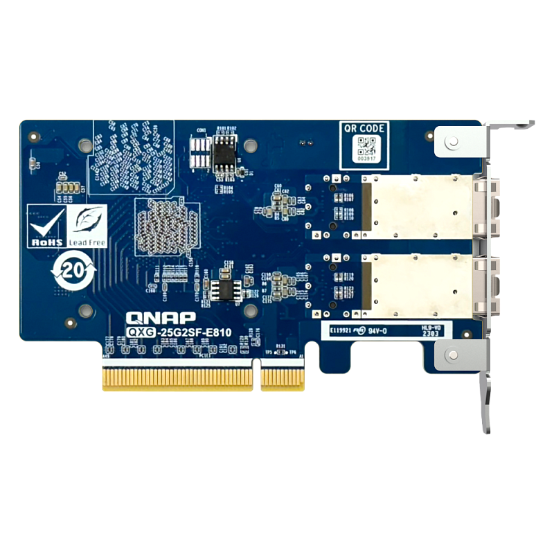 QNAP Expansion Card QXG-25G2SF-E810 PCIe Gen4 x8, 2x25GbE(SFP28)