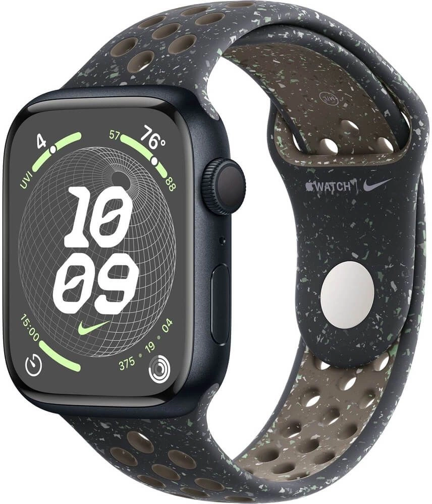 Смарт-часы Apple Watch Series 9 A2978 41мм OLED корп.темная ночь Nike Sport Band разм.брасл.:S/ M (MR9L3LL/ A/ MUUN3AM/ A) (MR9L3LL/A/MUUN3AM/A)