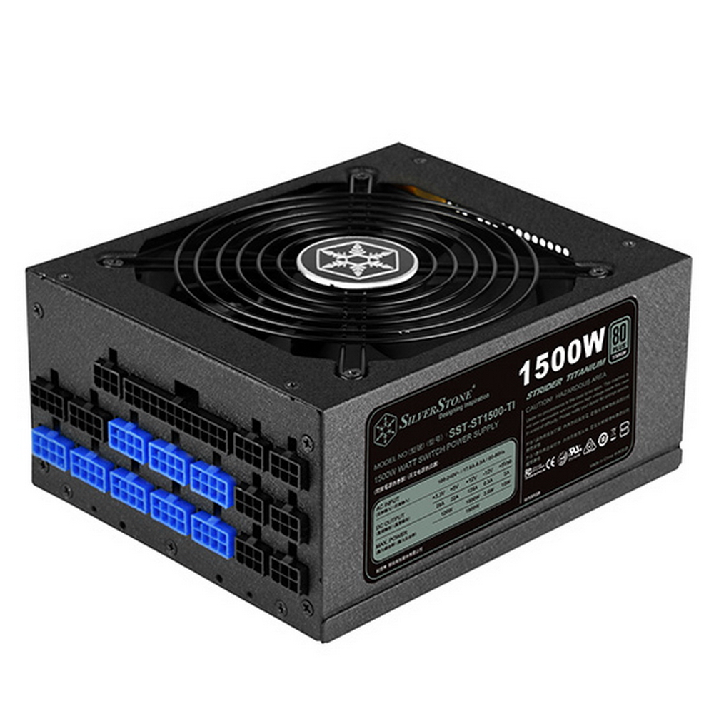 SST-ST1500-TI v2.0 Strider Titanium Series, 1500W 80 Plus Titanium ATX PC Power Supply, Low Noise 135mm, 100% modular (square type, thick cable), RTL {4} (226308) (G540STK50TI0221)