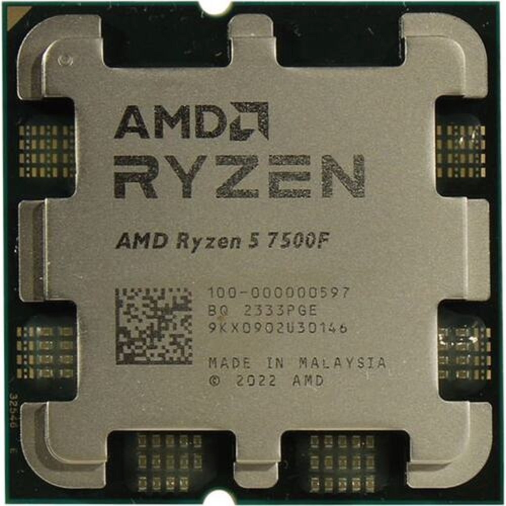 Процессор/ CPU AM5 AMD Ryzen 5 7500F (6C/12T, 3.7/5 GHz, 32MB, 65W) OEM (100-000000597)