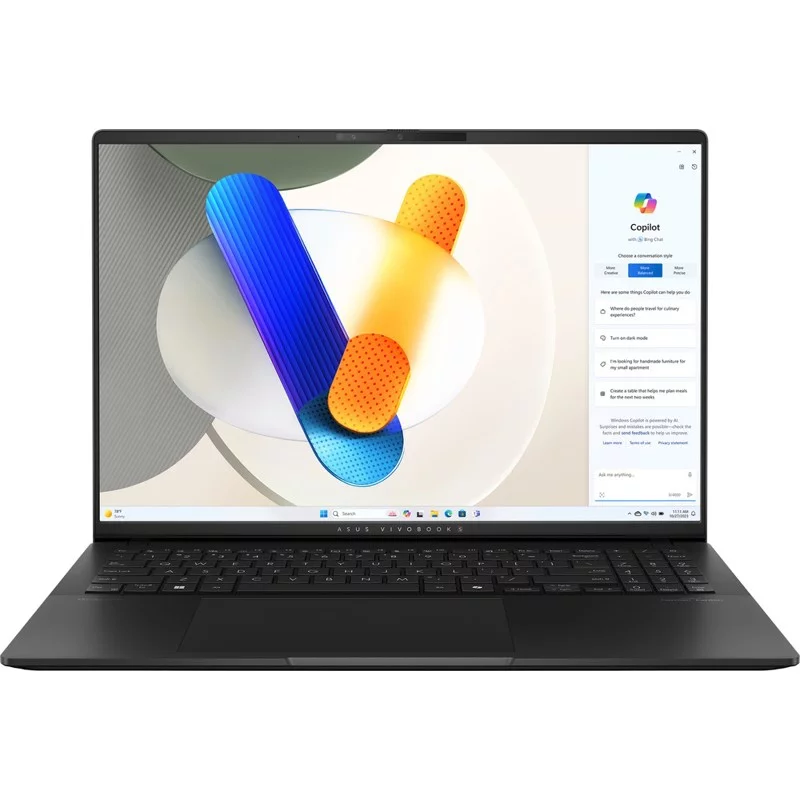 Ноутбук Asus Vivobook S 16 OLED S5606MA-MX143W Core Ultra 9 185H 32Gb SSD1Tb Intel Arc 16" OLED 3.2K (3200x2000) Windows 11 Home black WiFi BT Cam (90NB12E3-M009H0)