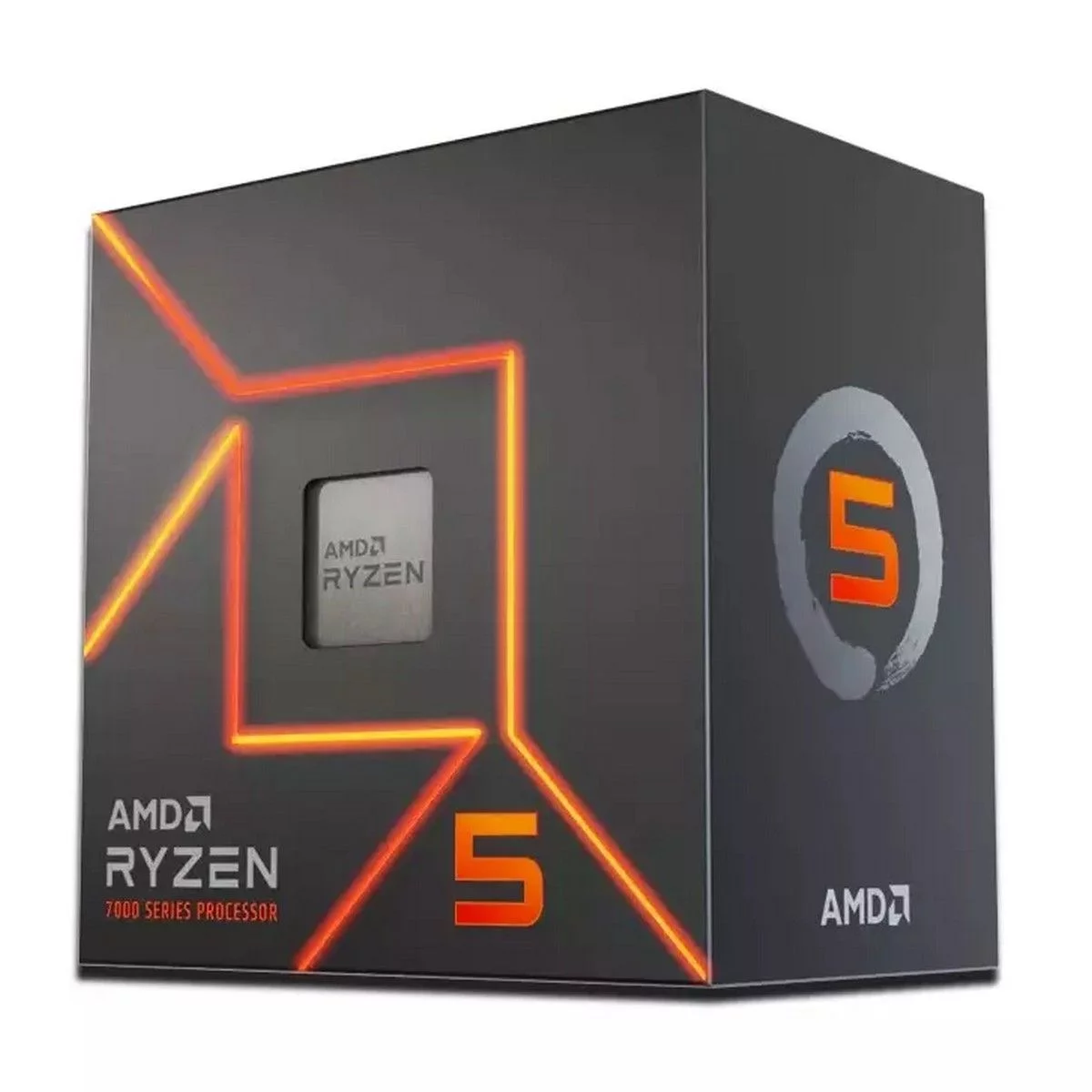 Центральный Процессор AMD RYZEN 5 7600 BOX (Raphael, 5nm, C6/ T12, Base 3,8GHz, Turbo 5,1GHz, RDNA 2 Graphics, L3 32Mb, TDP 65W, SAM5) (100-100001015BOX)