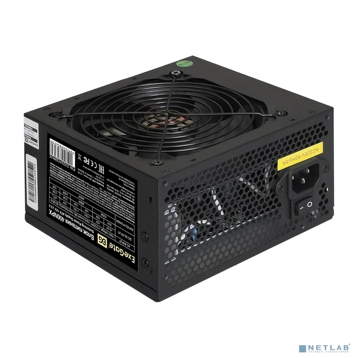 Exegate EX224732RUS / 251759 / 278131 Блок питания 400W ATX-400NPX OEM, black, 12cm fan, 24+4pin, 6pin PCI-E, 3*SATA