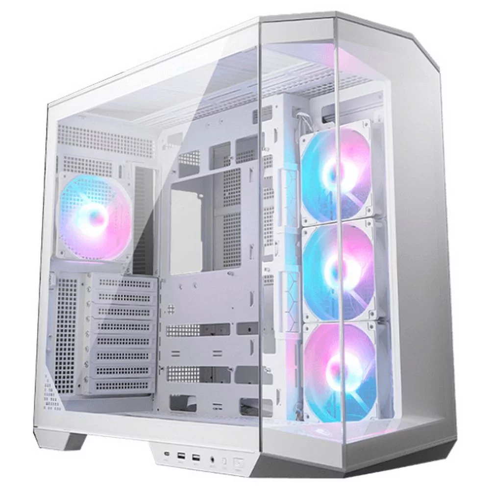 Корпус MSI MAG Pano 100R PZ WHITE , Mid Tower, ATX, 2xUSB 3.2 Gen 1, 1xUSB 3.2 Gen2 Type-C, 3x120mm ARGB Reverse Blade Fan, 1x120mm ARGB Fan, ARGB+PWM Control Board,Tempered Glass Window, Brown Box (306-7G26W22-HH9)