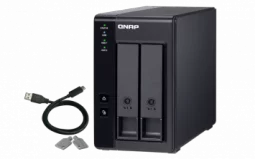 channel QNAP DAS TR-002 2-Bay 2.5/ 3.5 SATA Type-C USB 3.1 Gen 1 (5 Gb/ s ) Direct Attached Storage with Hardware RAID