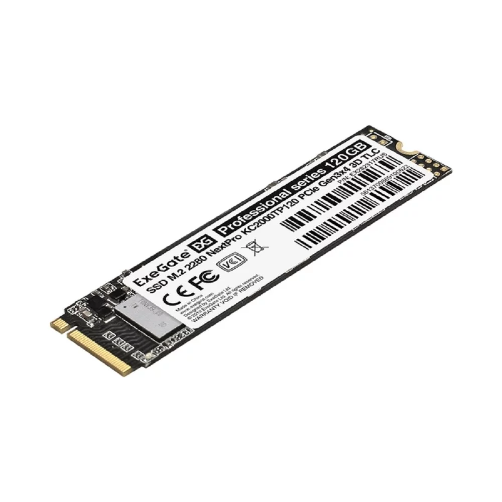 Exegate SSD M.2 2280 120GB ExeGate NextPro KC2000TP120 (PCIe Gen3x4, NVMe, 22x80mm, 3D TLC) EX282317RUS