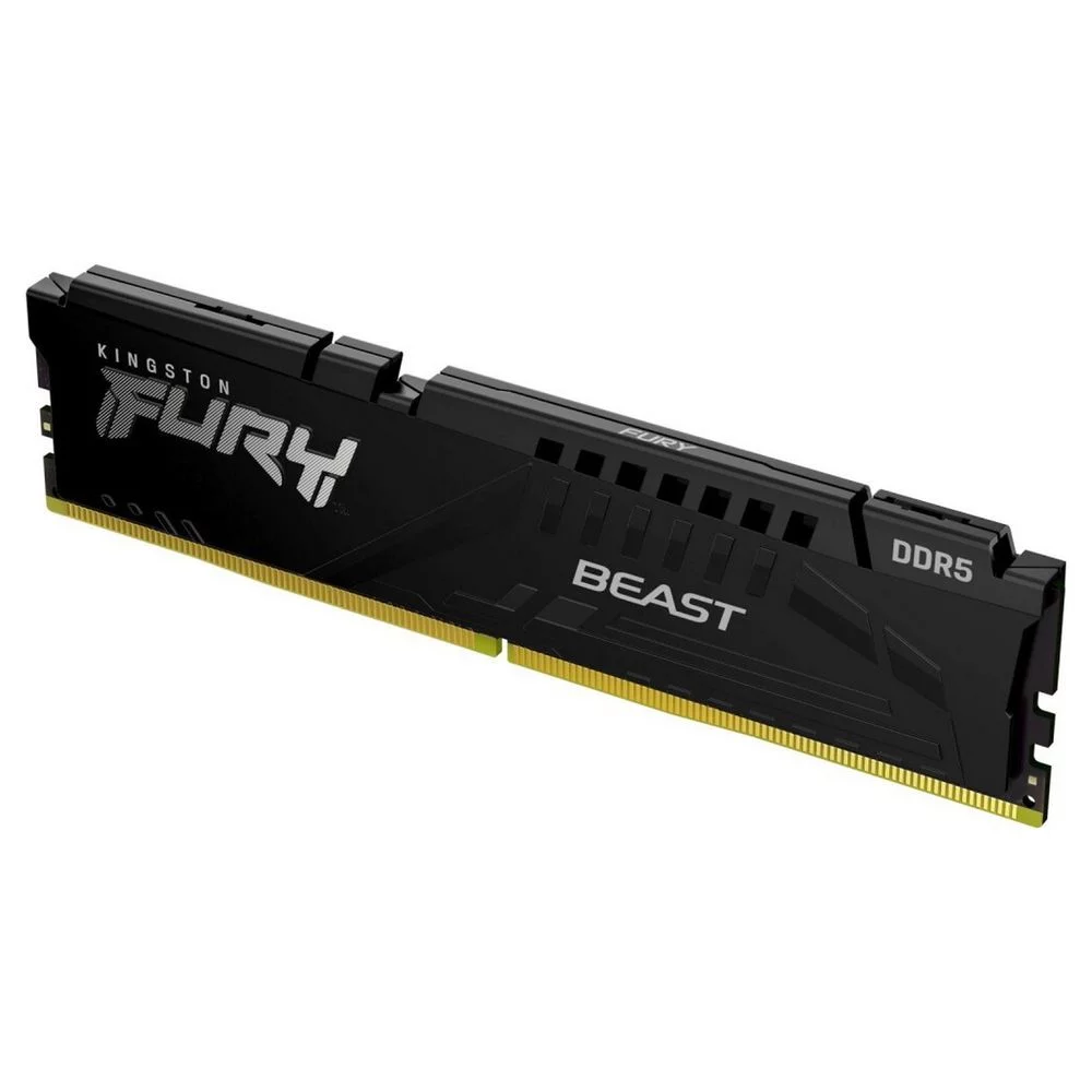 Модуль памяти Kingston 32GB DDR5 6400 CL32 FURY Beast Black EXPO Non-ECC Unbuffered DIMM 2RX8 32-39-39 1.4V 288-pin 16Gbit (KF564C32BBE-32)