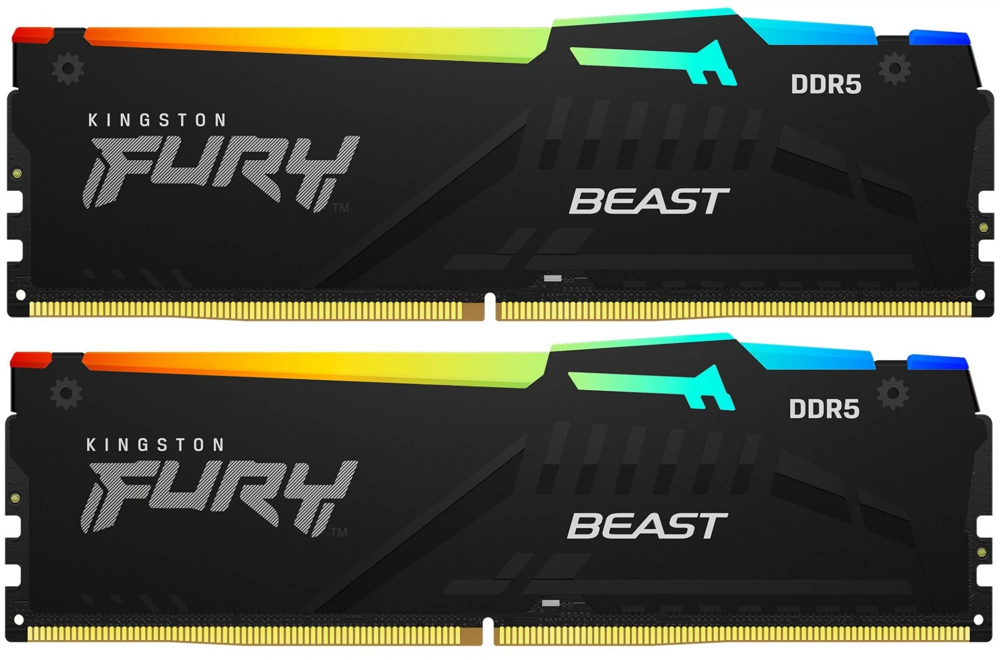 Память DDR5 16GB 5200MHz Kingston KF552C36BBEA-16 Fury Beast Expo RGB RTL Gaming PC5-41600 CL36 DIMM 288-pin 1.25В kit single rank с радиатором Ret