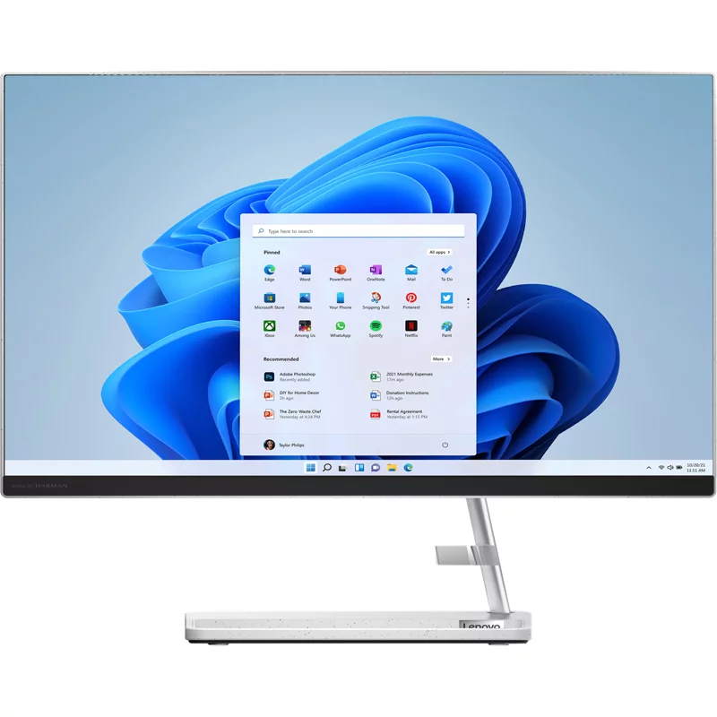 Моноблок Lenovo IdeaCentre AIO 3 24IAP7 23.8"(1920x1080 IPS)/Core i3 1215U(1.2Ghz)/8Gb/512SSDGb/noDVD/BT/WiFi/7.03kg/white/noOS + RU kbd, mouse WL (F0GH01A3RK)