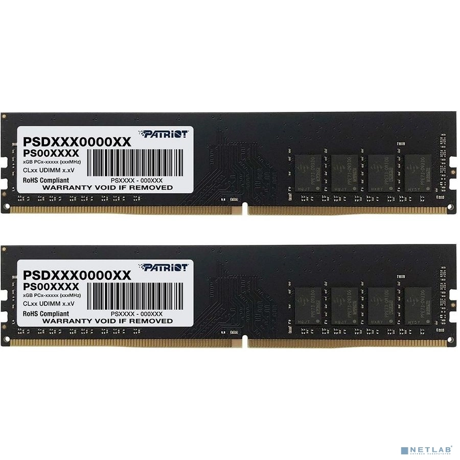 Память DDR 4 DIMM 16Gb (8Gbx2) PC25600, 3200Mhz, PATRIOT Signature (PSD416G3200K) (retail)