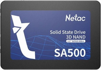 Netac SSD SA500 512GB 2.5 SATAIII 3D NAND, R/ W up to 520/ 450MB/ s, TBW 240TB, 3y wty (NT01SA500-512-S3X)