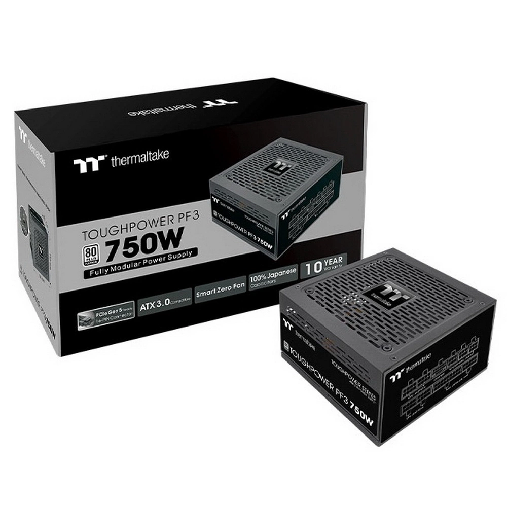 Toughpower PF3 PS-TPD-0750FNFAPE-3 0750W/ Fully Modular/ Non Light/ Full Range/ Analog/ 80 Plus Platinum/ PS-TPD-0750FNFAPE-3 0750W/ Fully Modular/ Non Light/ Full Range/ Analog/ 80 Plus Platinum/ EU/ 100% JP CAP/ All Flat Cables/ Gen 5