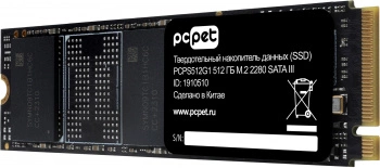 Накопитель SSD PC Pet SATA-III 512GB PCPS512G1 M.2 2280 OEM