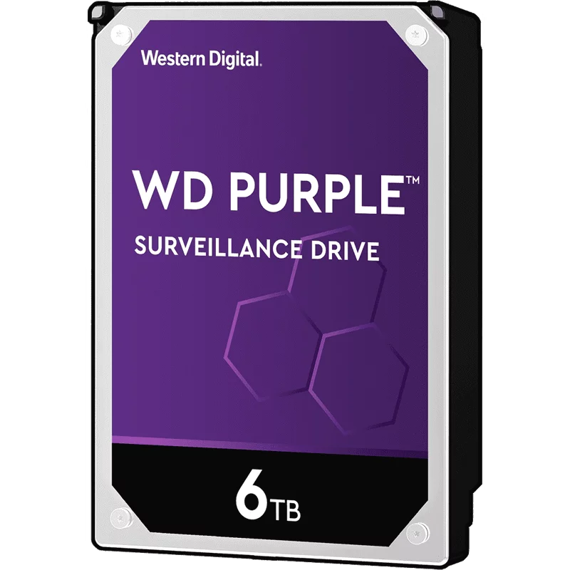 Western Digital Purple HDD 3.5" SATA 8TB, 5640 rpm, 256MB buffer (DV&NVR), WD85PURZ, 1 year