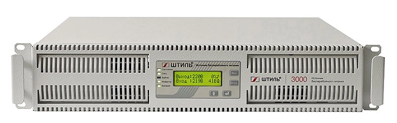 ШТИЛЬ ИБП 3000 ВА; 1 фазный; on-line; батарея: 96В ext (no incl), ЗУ 2А; rack (SR1103L)