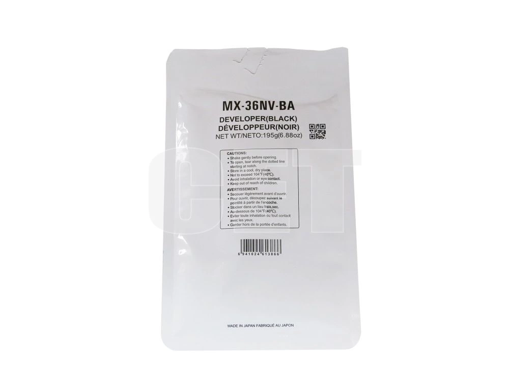 Девелопер MX-36GVBA для SHARP MX-2310U/ 2610N/ 2640N/ 3115N/ 3610N (CET) Black, 195г, 100000 стр., CET171023