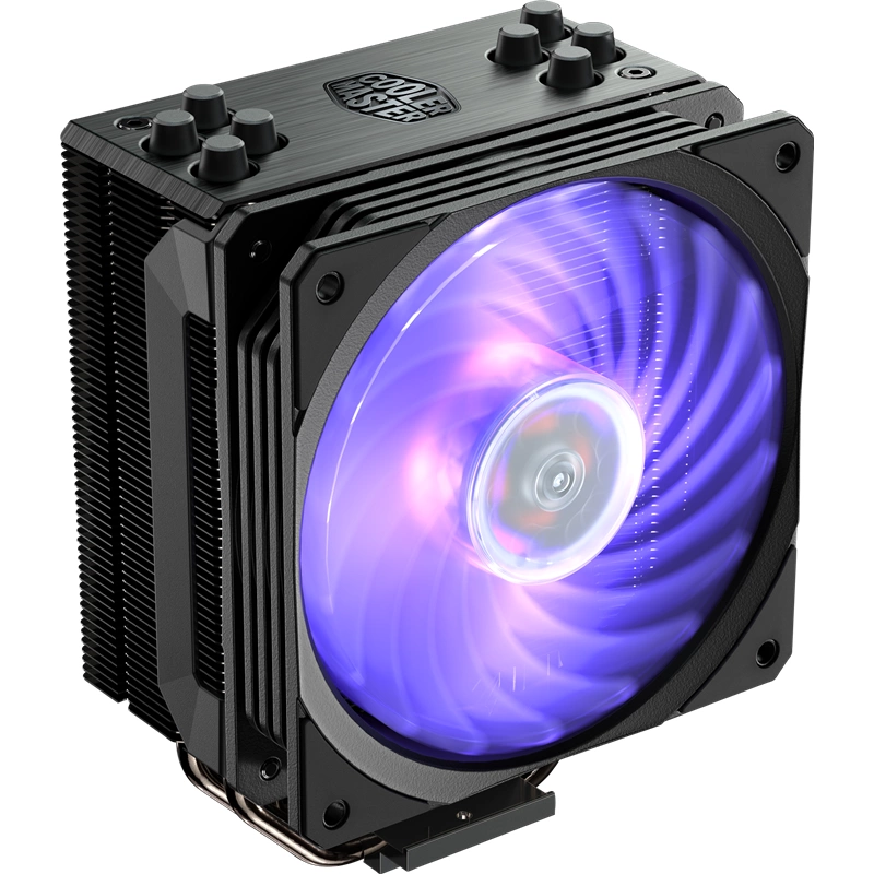 Cooler Master Hyper 212 RGB Black Edition (150W, 4-pin, 158.8mm, tower, Al/ Cu, RGB, fans: 1x120mm/ 59CFM/ 30dBA/ 2000rpm, 2066/ 2011-v3/ 2011/ 1366/ 1200/ 115x/ AM4/ AM3+/ AM3/ AM2+/ AM2/ FM2+/ FM2/ FM1) (RR-212S-20PC-R1)