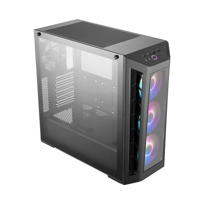 Корпус Cooler Master MasterBox MB530P, черный, без БП, 2x3.5", 4x2.5", 2xUSB3.0, 2xUSB2.0, 1x120 Fan, 3x120RGB fan, w/ o PSU, ATX (MCB-B530P-KHNN-S01)